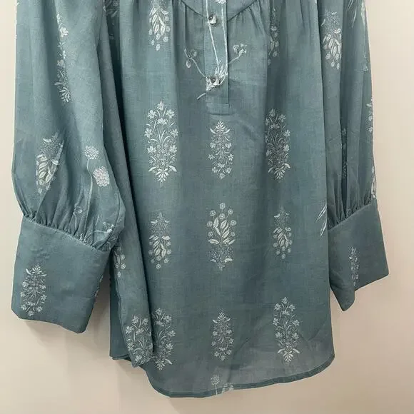 Tuckernuck Blue Floral Blouse - Picture 8 of 15